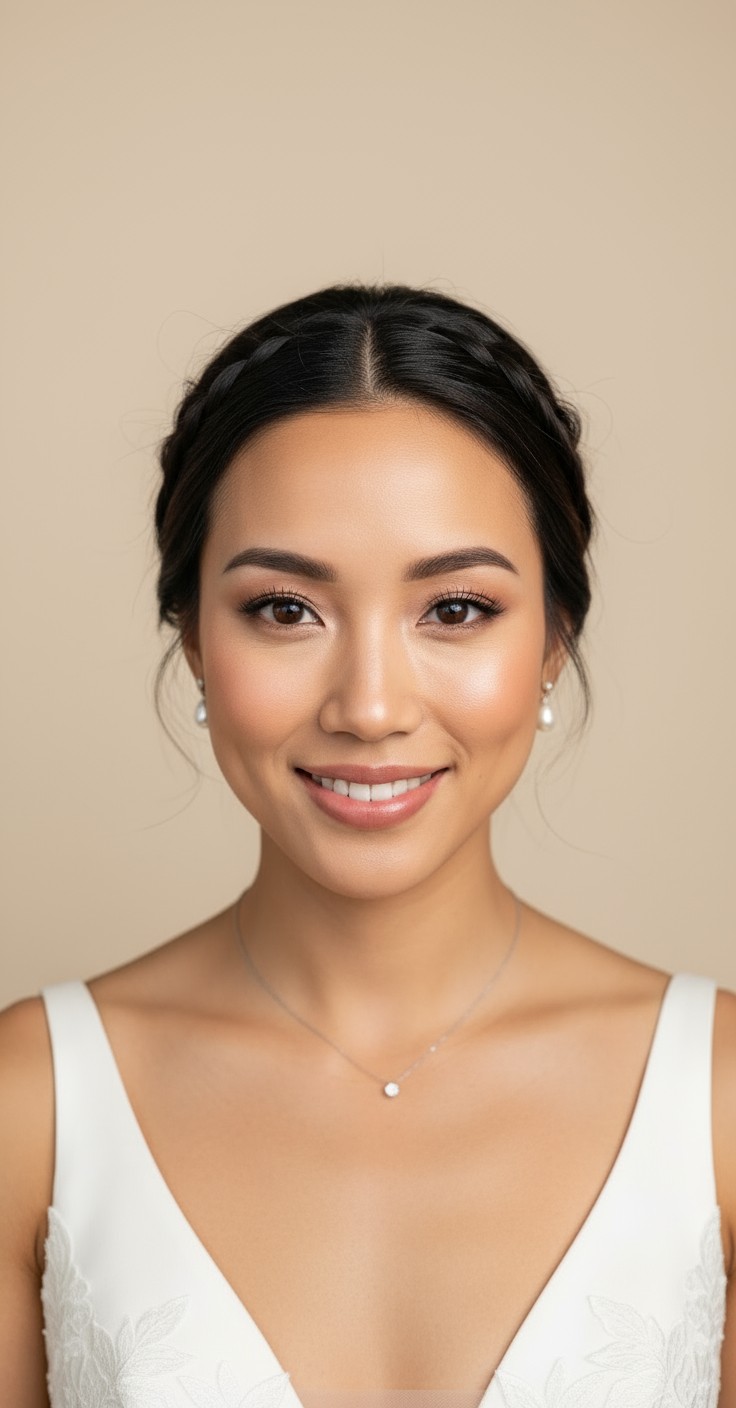 After Bridal Hair Updo With Braid